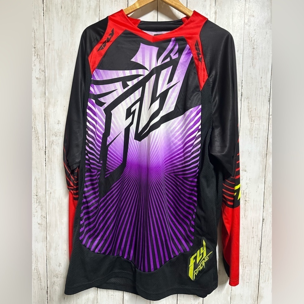FLY Lite Hydrogen BMX Race Jersey-Red/Purple Size XL